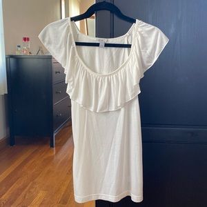 Flutter sleeve white top